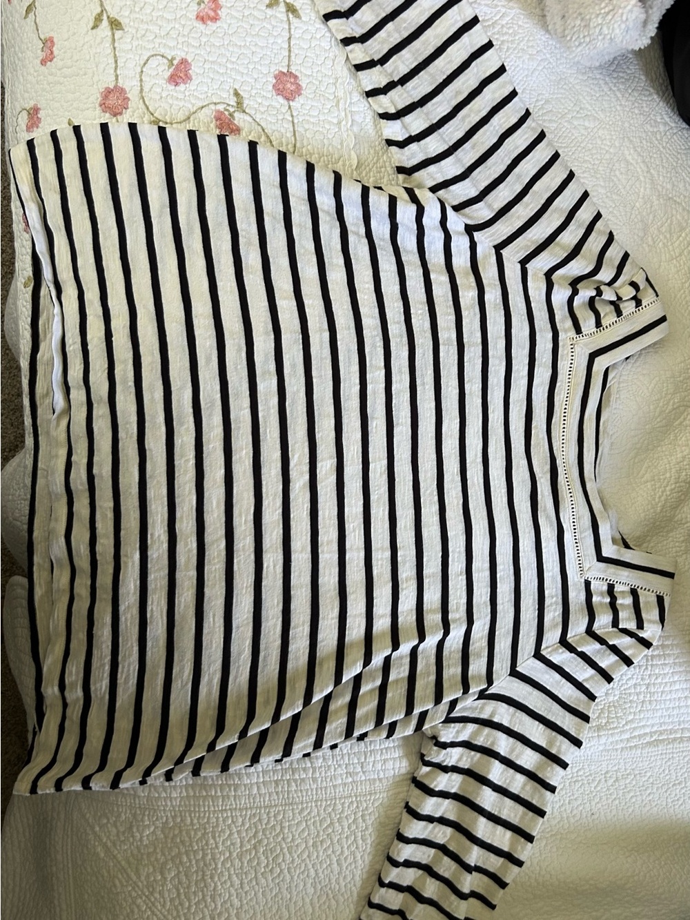 Striped 3/4 sleeve top